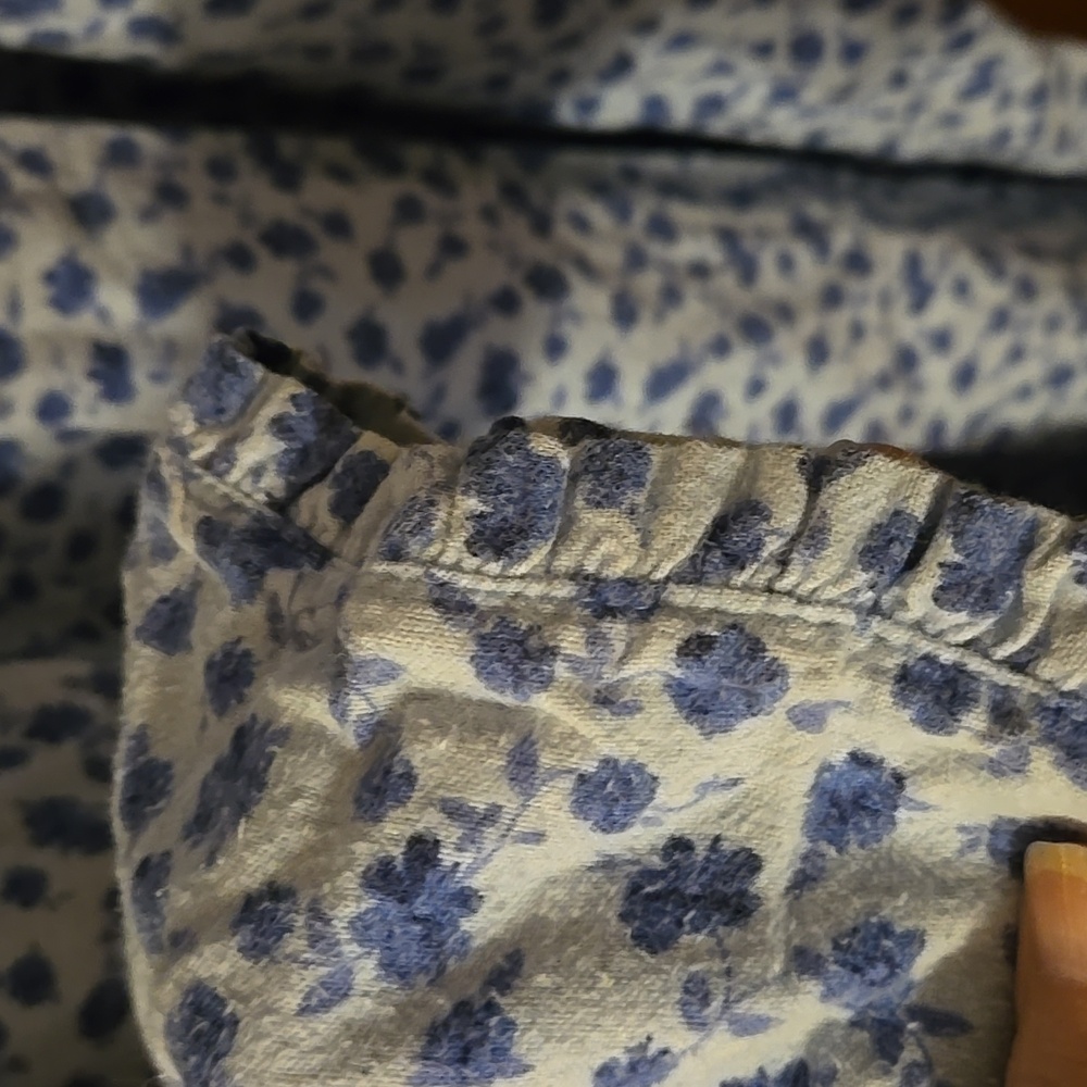Blue Floral Long Sleeve Nightgown 5X: 4/5xB - Picture 5 of 8